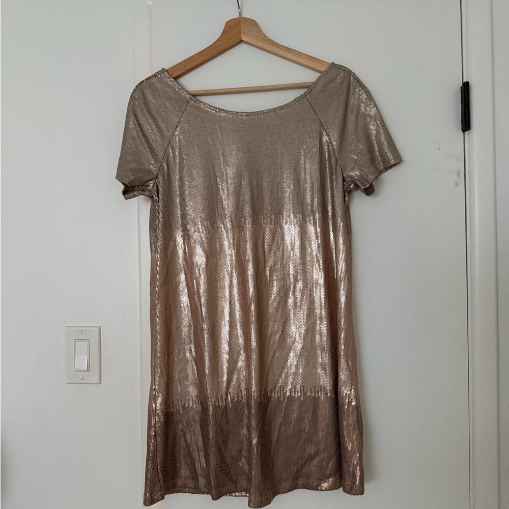 Free People Sequin Metallic Dress